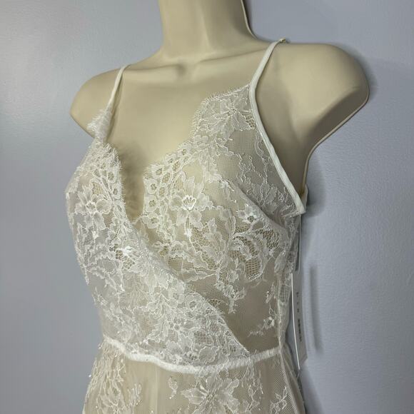 Anthropologie Rya Collection Eleanor Teddy Lace Bodysuit Romantic Sexy White M - Picture 4 of 9